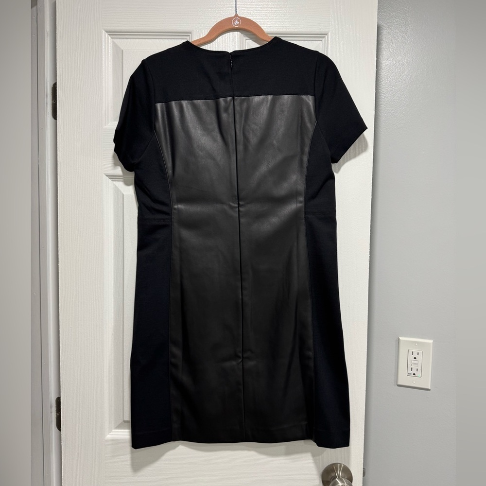 Ann Taylor Black Faux Leather Dress - Picture 3 of 3
